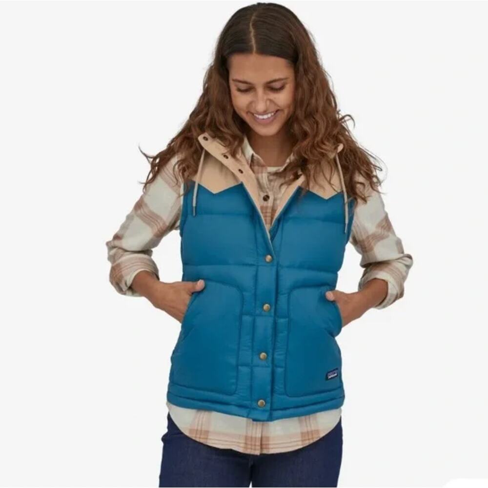 Patagonia Women's Bivy Hooded Vest Wavy Blue XL - Picture 3 of 14